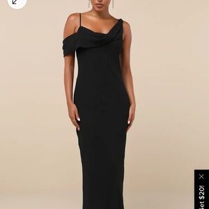 Elegant Black Off-Shoulder Dress